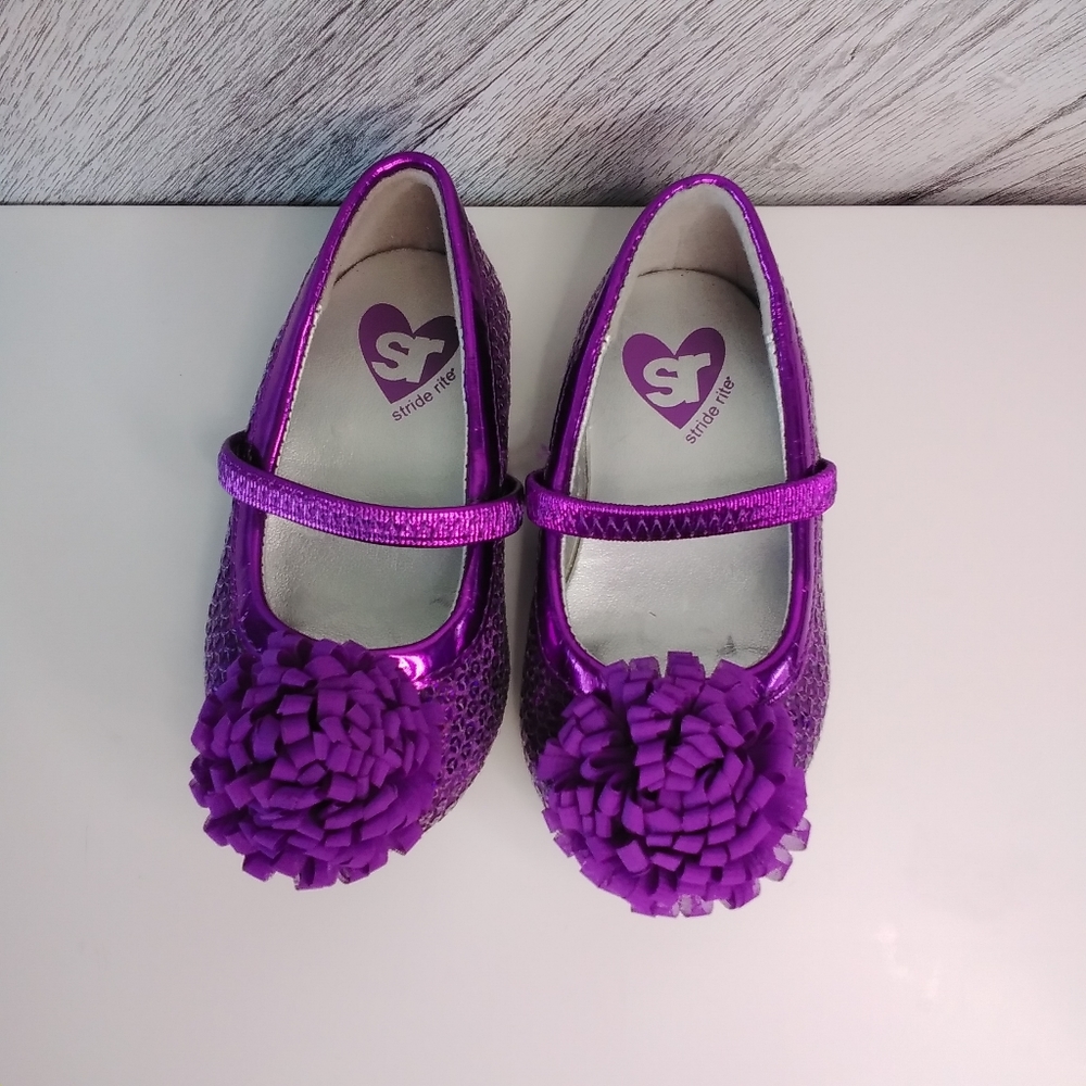 Stride Rite Toddler Kids Baby Kenleigh Dress SequinShoes Purple Size: 4M